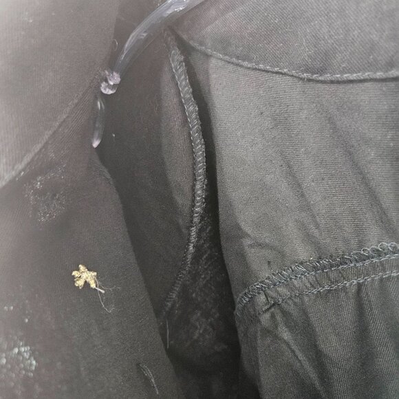 Club Z Denim Button-Up Shirt Women Plus 2X Cats Leopard Gold Appliqué V Neck - Picture 5 of 10